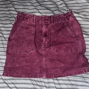 American Eagle Outfitters Corduroy Mini Skirt in Deep Purple